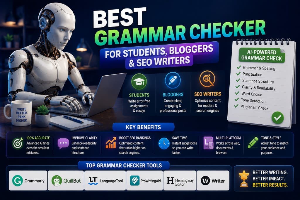 Best Grammar Checker for Students, Bloggers & SEO Writers