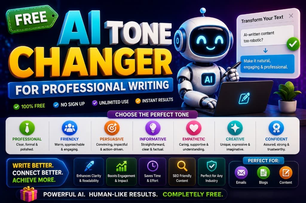 Free AI Tone Changer for Professional Writing