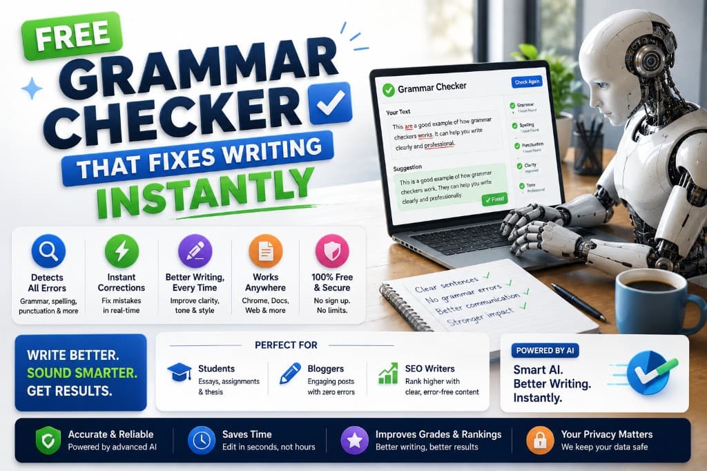 Free Grammar Checker That Fixes Writing Instantly