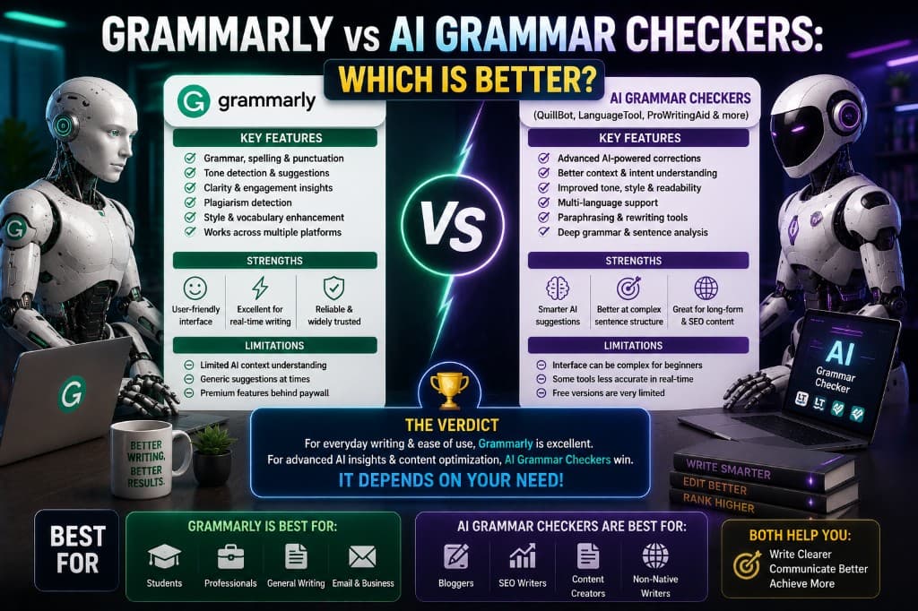 Grammarly vs AI Grammar Checkers: Which Is Better?