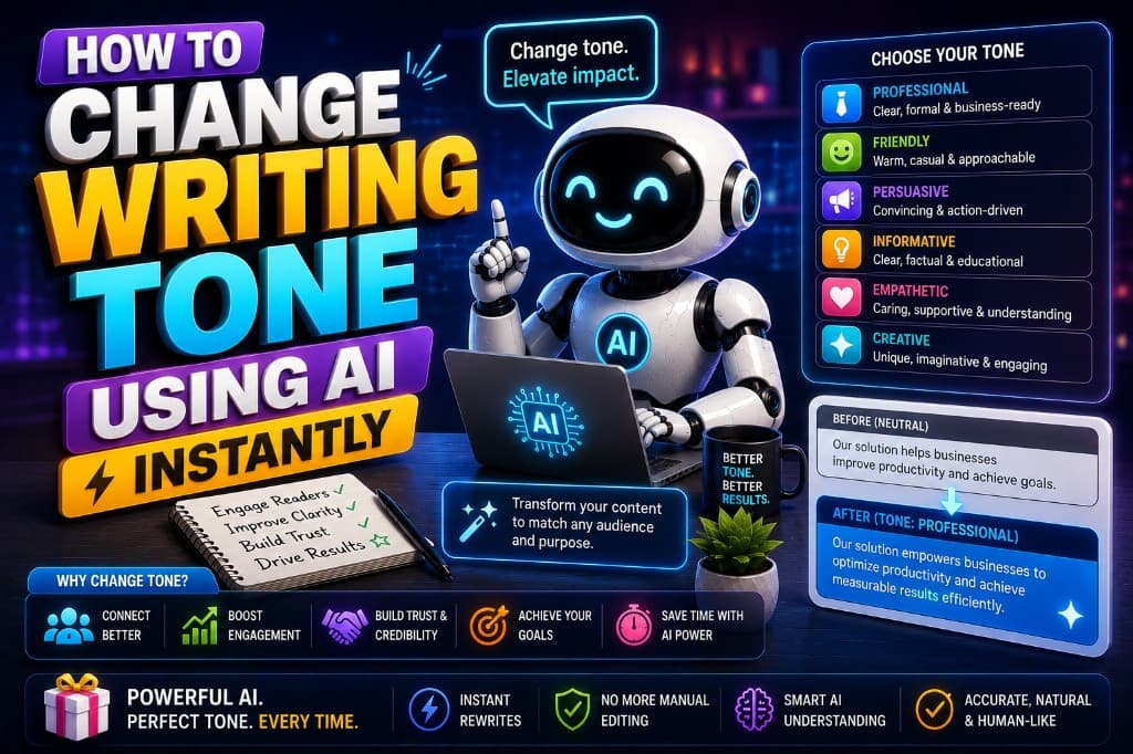 How to Change Writing Tone Using AI Instantly